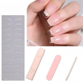 TRANSPARENT - Nail Stickers Kit with UV Lamp | Manicure