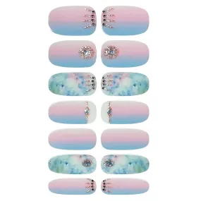 Trendy Full Nail Stickers | Ombre Full Wrap Nail Stickers | Self-Adhesive Nail Decals