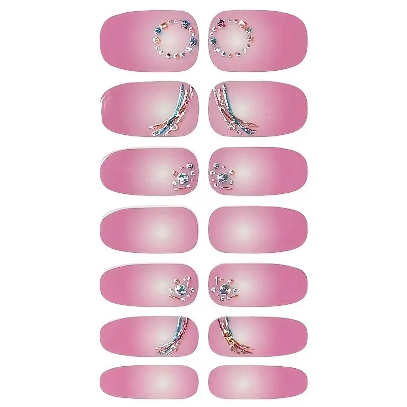 Trendy Full Nail Stickers | Ombre Full Wrap Nail Stickers | Self-Adhesive Nail Decals