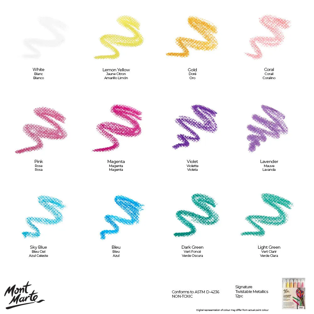 Twistable Metallics Signature 12pc
