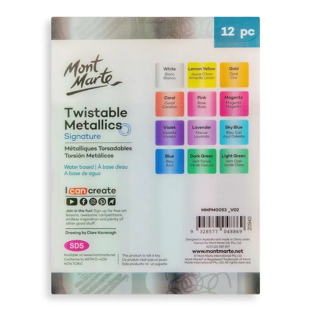 Twistable Metallics Signature 12pc