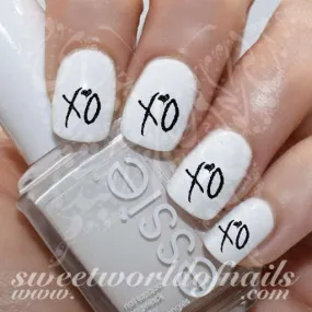 Valentine's Days Nail Art XO Nail Water Decals Slides